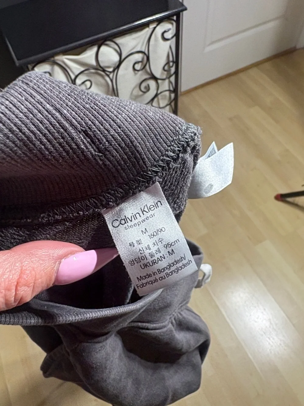 Calvin Klein Dark Gray Track Joggers with White Logo - Picture 8 of 8